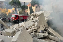 Ngôi nhà bị phá hủy sau cuộc không kích của Israel xuống Jbaa, miền Nam Liban ngày 4/12/2025. (Ảnh: THX/TTXVN)