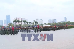 Tổng duyệt Lễ xuất quân bảo vệ Đại hội Đảng lần thứ XIV