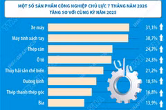 Chỉ số sản xuất công nghiệp tăng 11,4% trong 7 tháng qua
