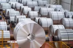 Thép thành phẩm của Công ty sản xuất thép Nhật Bản Nippon Steel. (Ảnh: Reuters/TTXVN)