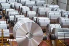 Thép thành phẩm của Công ty sản xuất thép Nhật Bản Nippon Steel. (Ảnh: Reuters/TTXVN)