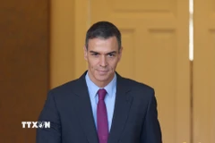 Thủ tướng Tây Ban Nha Pedro Sanchez tại thủ đô Madrid. (Ảnh: THX/TTXVN)