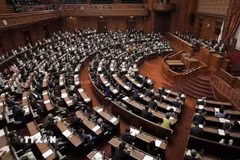 Quang cảnh phiên họp Quốc hội Nhật Bản tại thủ đô Tokyo. (Ảnh: Kyodo/TTXVN phát)