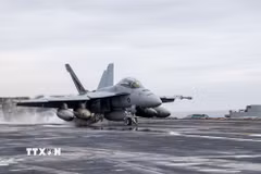 Chiến đấu cơ Super Hornet của Mỹ. (Ảnh: Yonhap/TTXVN)