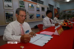 Công tác chuẩn bị bầu cử được Khánh Hòa chuẩn bị sẵn sàng. (Ảnh: Xuân Triệu/TTXVN)