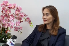 Bà Nguyễn Thị Thanh Vân, Phó Chủ tịch Hội Doanh nghiệp Việt Nam tại Malaysia Á trả lời phỏng vấn phóng viên TTXVN tại Malaysia. (Ảnh: Thành Trung/TTXVN)