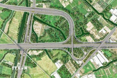 Phối cảnh nút giao cao tốc Thành phố Hồ Chí Minh-Mộc Bài và Vành đai 3 TP. Hồ Chí Minh. (Ảnh: TTXVN phát)