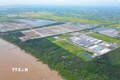 Khu vực quy hoạch dự án Khu công nghiệp Dịch vụ dầu khí Soài Rạp. (Ảnh: Công Trí/TTXVN)