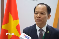 Bộ trưởng Tư pháp Hoàng Thanh Tùng trả lời phỏng vấn phóng viên TTXVN. (Ảnh: Trần Hải/TTXVN)