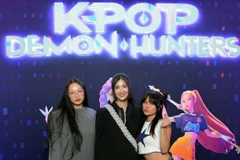 Audrey Nuna, EJAE và Rei Ami tham dự buổi chiếu đặc biệt KPop Demon Hunters vào ngày 16/6/2025 tại Los Angeles, California. (Ảnh: Getty Images)