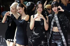 Các thành viên nhóm nhạc BlackPink tại một sự kiện ở Seoul, Hàn Quốc, ngày 9/8/2024. (Ảnh: Yonhap/TTXVN)
