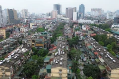 Khu tập thể Thành Công hiện có 68 tòa nhà cao 2-5 tầng, được xây dựng từ năm 1979 - 1982. (Ảnh: Quốc Khánh/TTXVN)