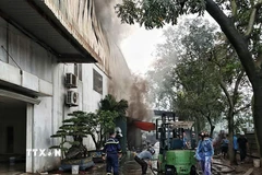 Hiện trường vụ cháy. (Ảnh: Danh Lam/TTXVN)