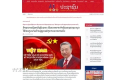 Bài viết đăng trên báo điện tử Pasaxon, cơ quan ngôn luận của Trung ương Đảng Nhân dân cách mạng Lào, số ra ngày 9/6. (Ảnh: TTXVN phát)