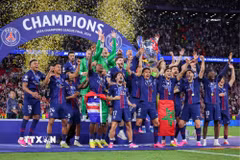 PSG lần thứ hai liên tiếp vô địch UEFA Champions League. (Ảnh: Anadolu Agency/TTXVN)