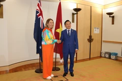 Phó Thủ tướng Trần Hồng Hà và Chủ tịch Thượng viện Australia Sue Lines. (Ảnh: Thanh Tú/TTXVN)