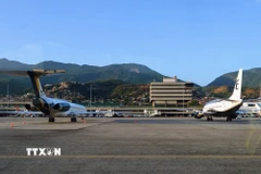 Máy bay của các hãng hàng không quốc tế dừng đỗ tại Sân bay Quốc tế Simon Bolivar Maiquetia, cách thủ đô Caracas của Venezuela 20 km. (Ảnh: Phi Hùng/TTXVN)