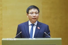 Bộ trưởng Bộ Tài chính Nguyễn Văn Thắng phát biểu. (Ảnh: Doãn Tấn/TTXVN)