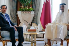 Ngoại trưởng Marco Rubio ngày 16/9 đã gặp Quốc vương Qatar Sheikh Tamim bin Hamad Al Thani. (Ảnh: Getty)