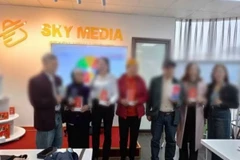 Một buổi hội thảo của Công ty Sky Media. (Ảnh: Công an cung cấp)