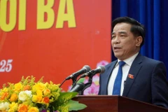 Ông Lê Văn Dũng phát biểu tại kỳ họp. (Ảnh: Cổng Thông tin Điện tử tỉnh Quảng Nam)
