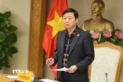 Phó Thủ tướng Trần Hồng Hà phát biểu chỉ đạo tại cuộc họp. (Ảnh: Diệp Trương/TTXVN)