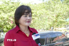 Bà Phạm Thị Minh Hường trả lời phỏng vấn. (Ảnh: Xuân Tú/TTXVN)