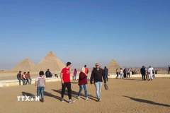 Quần thể Kim tự tháp Giza, Ai Cập. (Ảnh: Việt Khoa/TTXVN)