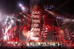 Một tiết mục nghệ thuật trong chương trình. (Ảnh: Quốc Khánh/TTXVN)