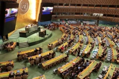 Một phiên họp của Đại hội đồng Liên hợp quốc. (Ảnh: Thanh Tuấn/TTXVN)