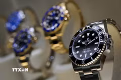 Đồng hồ thuộc thương hiệu Rolex của Thụy Sĩ. (Ảnh: AFP/TTXVN)