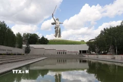 Quang cảnh Khu tưởng niệm Đồi Mamaev ở thành phố Volgograd, Liên bang Nga. (Ảnh: Quang Vinh/TTXVN)
