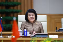Chủ tịch Quốc hội Campuchia Samdech Khuon Sudary. (Ảnh: Dương Giang/TTXVN)