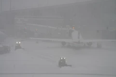 Tuyết rơi dày tại New York, Mỹ. (Ảnh: THX/TTXVN)