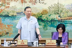 Tổng Bí thư, Chủ tịch nước Tô Lâm, đại biểu Quốc hội thành phố Hà Nội phát biểu. (Ảnh: Doãn Tấn/TTXVN)