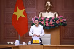 Thủ tướng Lê Minh Hưng chủ trì làm việc với lãnh đạo Bộ ngoại giao. (Ảnh: Dương Giang/TTXVN)