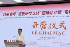 Đại sứ Việt Nam tại Trung Quốc Phạm Thanh Bình phát biểu tại Lễ khai mạc. (Ảnh: TTXVN phát)