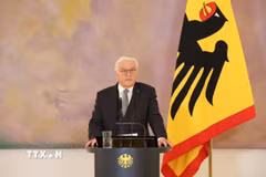 Tổng thống Đức Frank-Walter Steinmeier phát biểu tại thủ đô Berlin. (Ảnh: THX/TTXVN)