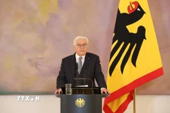 Tổng thống Đức Frank-Walter Steinmeier phát biểu tại thủ đô Berlin. (Ảnh: THX/TTXVN)