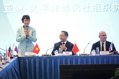 Tổng giám đốc TTXVN Vũ Việt Trang tham dự Hội nghị. (Ảnh: Công Tuyên/TTXVN)