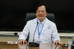 Giáo sư, Tiến sỹ, bác sỹ Tạ Văn Trầm, Giám đốc Bệnh viện Đa khoa Tiền Giang. (Ảnh: Hữu Chí/TTXVN)