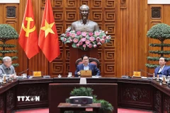 Thủ tướng Phạm Minh Chính chủ trì cuộc họp. (Ảnh: Dương Giang/TTXVN)