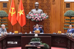 Thủ tướng Phạm Minh Chính chủ trì cuộc họp. (Ảnh: Dương Giang/TTXVN)