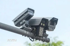 Hệ thống camera AI. (Ảnh: Quốc Lũy/TTXVN)