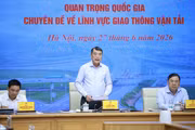 Thủ tướng Lê Minh Hưng chủ trì Hội nghị trực tuyến sơ kết 6 tháng đầu năm 2026 về lĩnh vực giao thông vận tải. (Ảnh: Dương Giang/TTXVN)