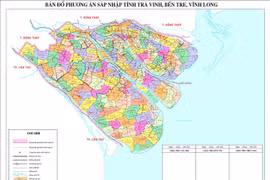 Công bố sơ đồ phương án sáp nhập 3 tỉnh Vĩnh Long-Bến Tre-Trà Vinh