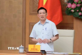 Chiều 7/8/2025, tại trụ sở Chính phủ, Phó Thủ tướng Hồ Đức Phớc chủ trì họp Hội đồng tư vấn chính sách tiền tệ quốc gia quý 2. (Ảnh: An Đăng/TTXVN)