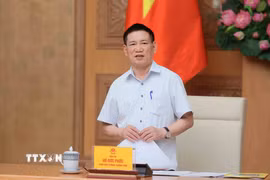 Chiều 7/8/2025, tại trụ sở Chính phủ, Phó Thủ tướng Hồ Đức Phớc chủ trì họp Hội đồng tư vấn chính sách tiền tệ quốc gia quý 2. (Ảnh: An Đăng/TTXVN)