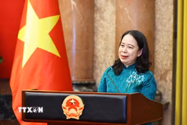 Phó Chủ tịch nước Võ Thị Ánh Xuân phát biểu. (Ảnh: Minh Đức/TTXVN)