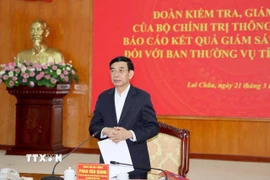 Đại tướng Phan Văn Giang, Ủy viên Bộ Chính trị, Bộ trưởng Bộ Quốc phòng phát biểu kết luận. (Ảnh: TTXVN phát)